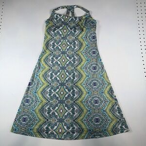 Prana Boho Knee‎ Length Dress With Built In Bra Size XS Athleisure Yoga Stretch